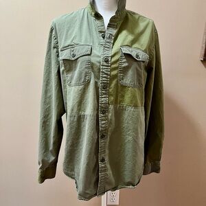 American Eagle Khaki Men’s Button Down Shirt Size Large
